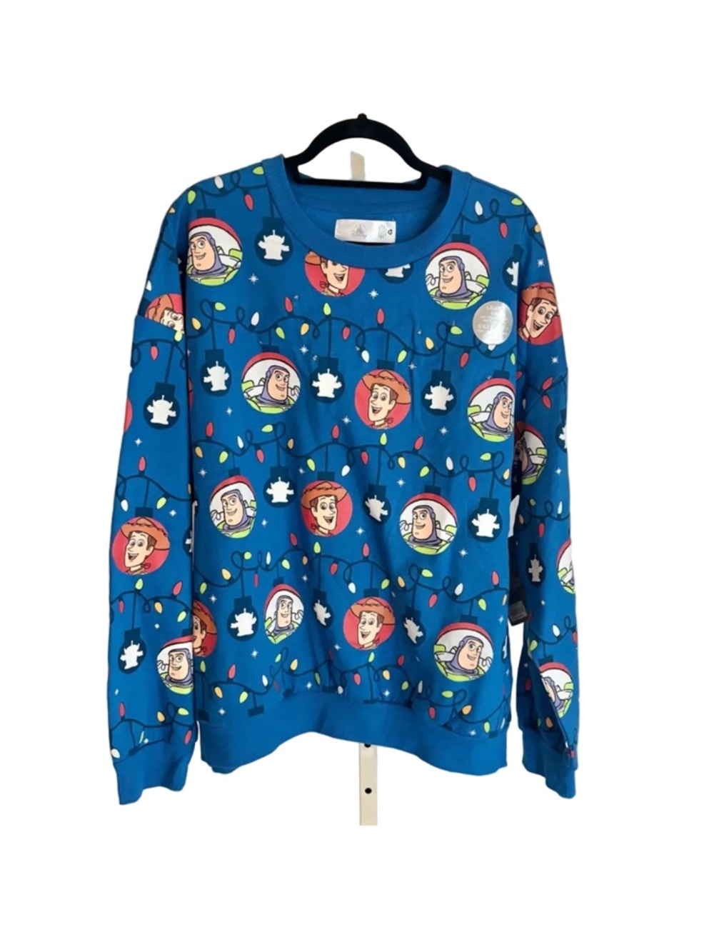Disney Toy Story Holiday Light Up Sweater in Blue Woody Buzz, Adult XXL, NWT
